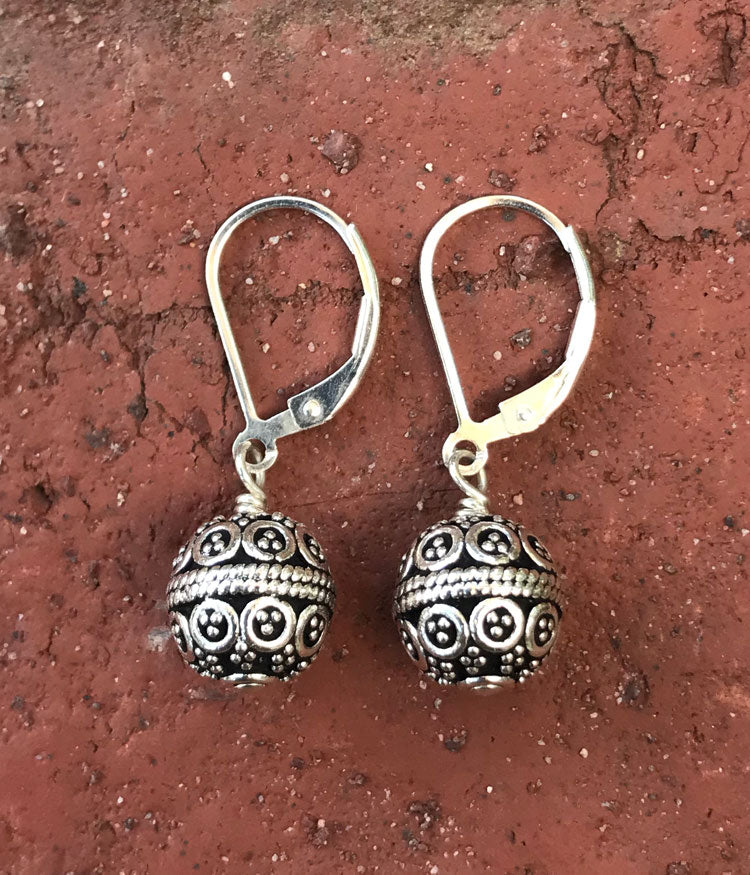 Ringed Evil Eye Design Stud Earrings Wholesale Turkish Handmade 925  Sterling Silver Jewelry